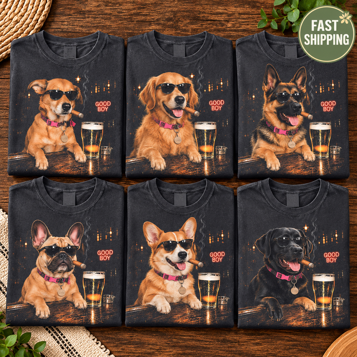 Good Boy Bar Pet Portrait Tee – image 7