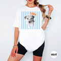 Personalized Retro Pattern Pet Portrait Tee – 4 Designs, Custom Name & Photo example 4