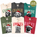 Personalized Santa Hat Pet Portrait Tee – Custom Name & Photo