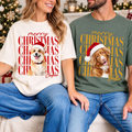 Personalized Merry Christmas Pet & Family Tee – Up to 3 Portraits example 2
