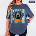 Personalized Retro Checkerboard Pet Portrait Tee – Custom Name & Photo example 6