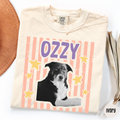 Personalized Retro Pattern Pet Portrait Tee – 4 Designs, Custom Name & Photo example 7