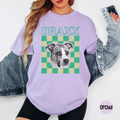 Personalized Retro Pattern Pet Portrait Tee – 4 Designs, Custom Name & Photo example 6