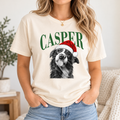 Personalized Santa Hat Pet Portrait Tee – Custom Name & Photo example 2