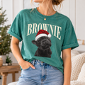 Personalized Santa Hat Pet Portrait Tee – Custom Name & Photo example 3