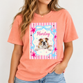 Preppy Bow Frame Pet Portrait Tee – image 4