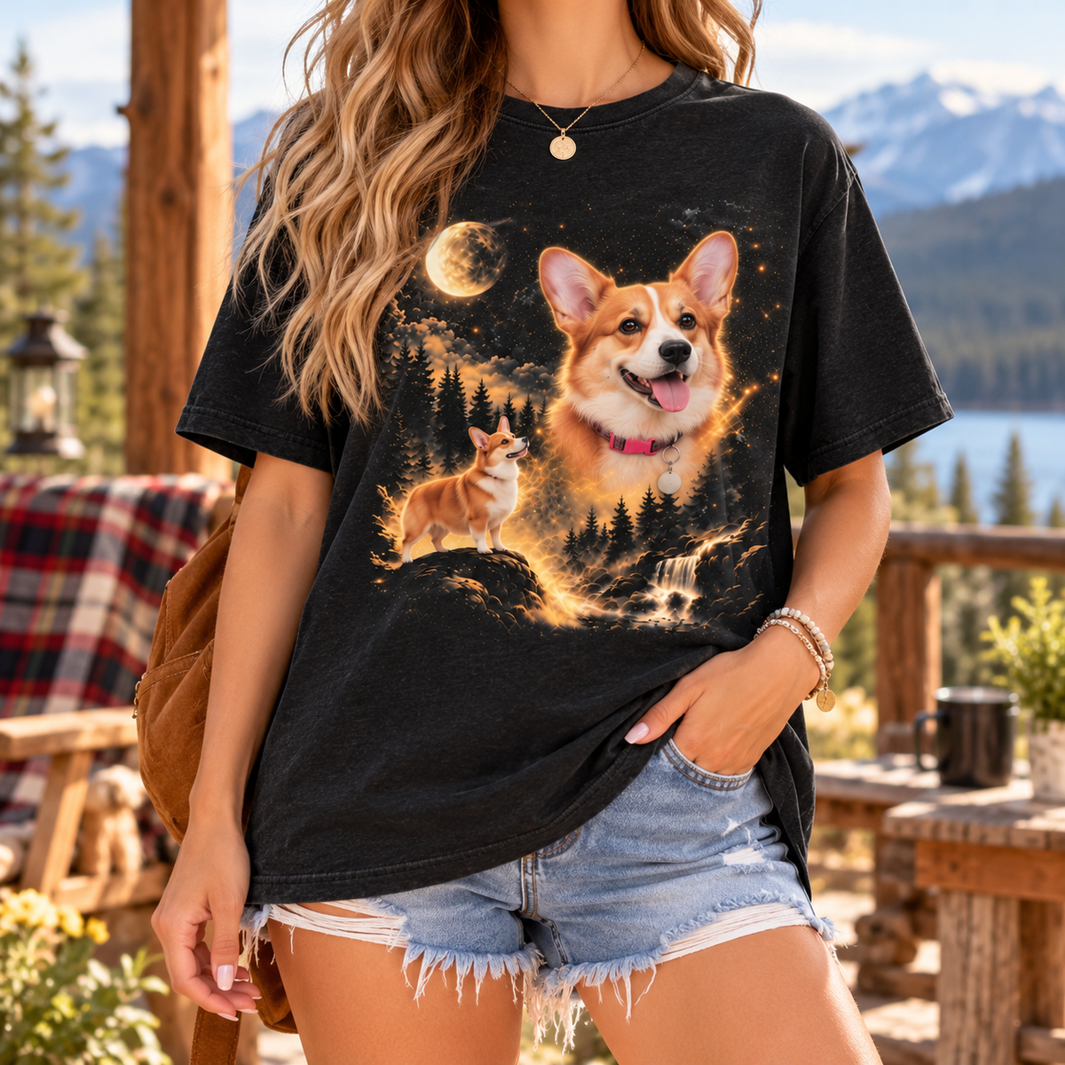 Moonlit Wilderness Pet Portrait Tee – image 6