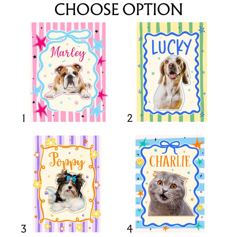 Preppy Bow Frame Pet Portrait Tee – image 2