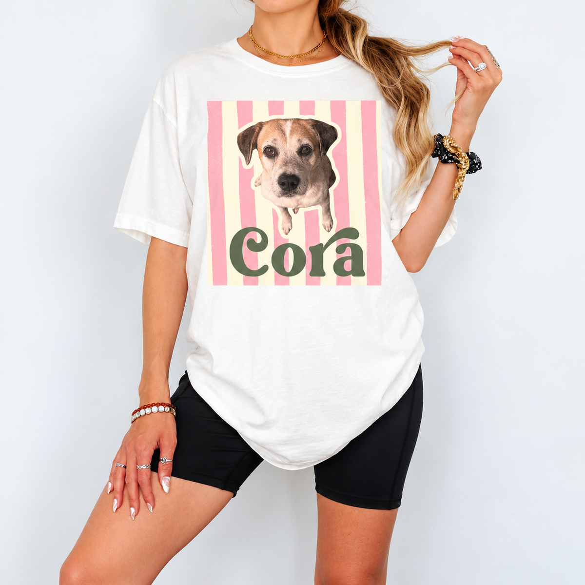 Candy Stripe Pet Portrait Tee – image 6