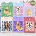 Personalized Name Pattern Pet Portrait Tee – Custom Name & Photo