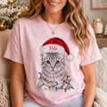 Personalized Christmas Sketch Pet Portrait Tee – Custom Name & Photo example 3
