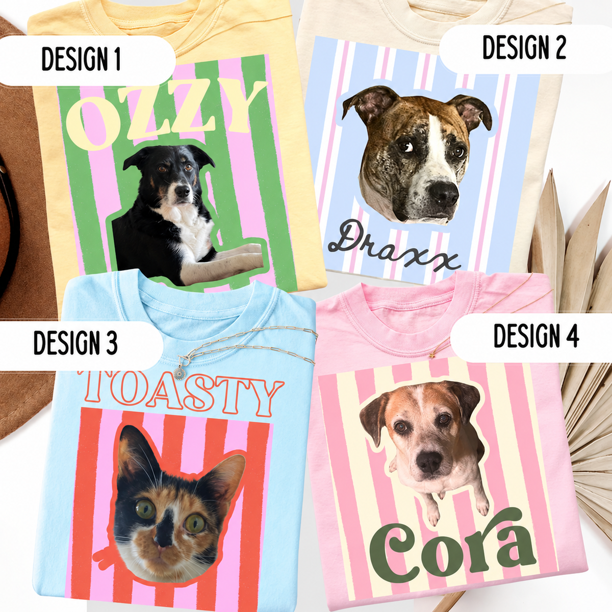 Candy Stripe Pet Portrait Tee – image 2