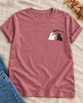 Mauve Ghost Boop Cat Halloween shirt flat lay