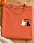 Folded terracotta Ghost Boop Cat shirt