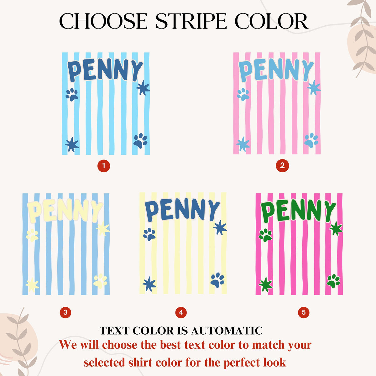 Pastel Stripe Pet Portrait Tee – image 2