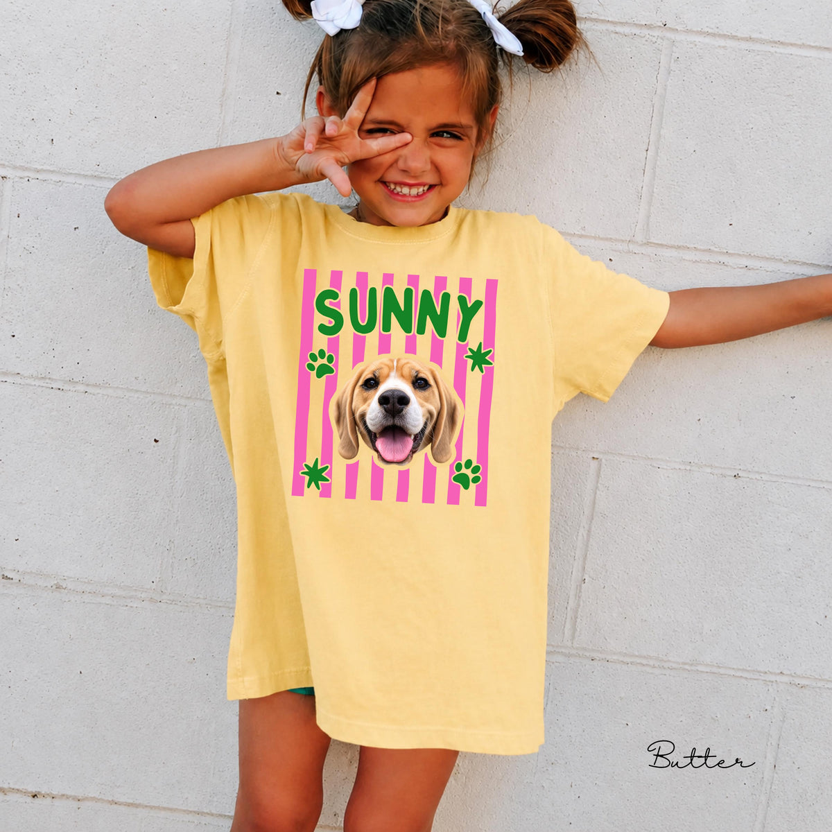 Pastel Stripe Pet Portrait Tee – image 7