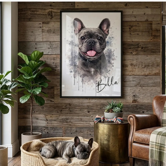 Personalized Dog Portrait  "Watercolor effect"