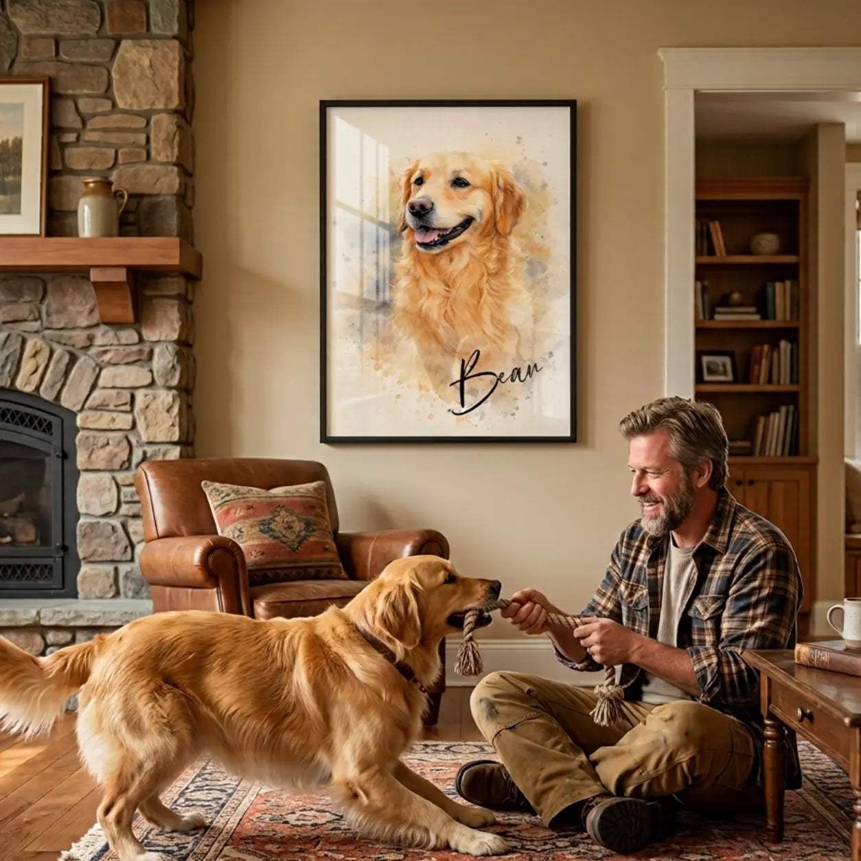 Personalized Dog Portrait  "Watercolor effect"