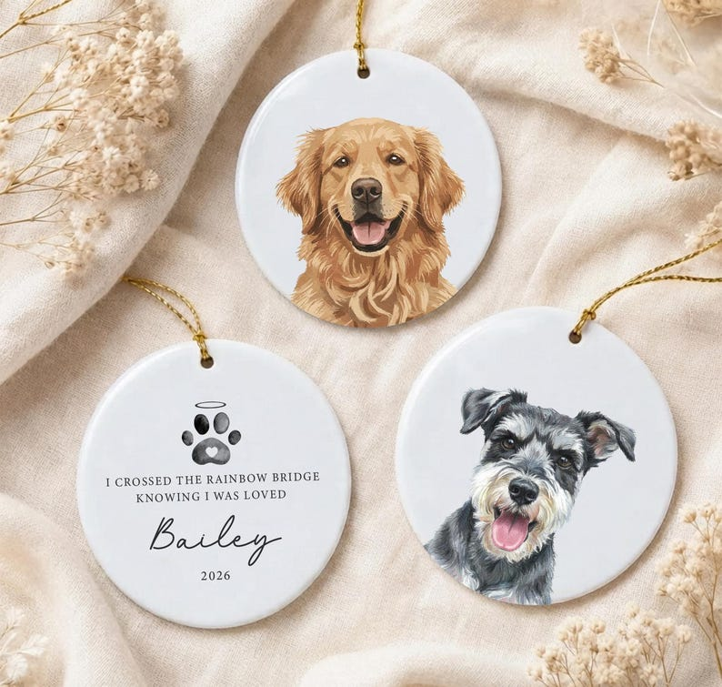 Personalized Pet Memorial Ornament – Custom Photo & Remembrance Gift